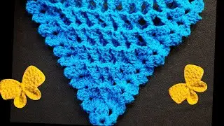 VERY BEAUTİFUL 💯 Easy Crochet Triangle Shawl Pattern / Knitting Shawl Patterns #crochetshawl