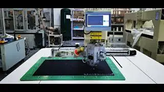 1010410# inspection video for rotary head cnc stitching machine for leather seat cover leather panel