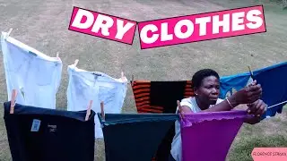 How To Hand Dry Clothes On Drying Line | Laundry Hand Wash
