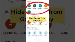 Google Pay hide people | Google pay settings | Google pay hide contact
