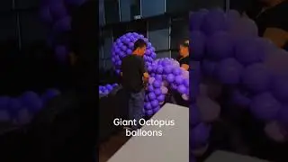Giant Octopus Made of balloons ❣️👌😍 #diyballoons #balloons