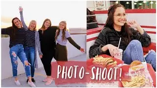 typical gcu parking garage photoshoot + in-n-out photoshoot! | college vlog