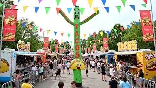 🌮💨 18FT Tacos Burritos Sky Inflatable Air Dancer &mdash; Big Motion, Bigger Crowds!