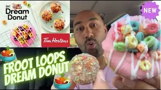 Tim Hortons NEW Froot Loops Donut and Timbit Review 🍩🤤 Let's Talk Mandella Effect?? 🤔