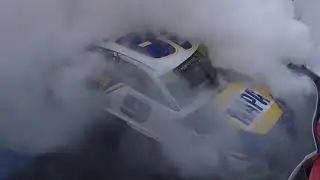 Chase Elliott sticks it to 'Heartburn Turn' with victory burnout | NASCAR at Charlotte Roval