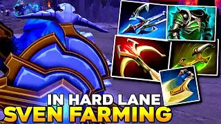 Sven Farming In Hard Lane Safelane Boss Full Physical Build Insane - Dota 2 Pro Ranked Gameplay