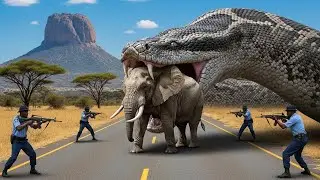 Giant Python Attacks Elephant 😱🐘🐍 | Heart-Stopping Jungle Battle!