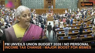 FM Unveils Union Budget 2026 | No Personal Income Tax Change | Major Boost for MSMEs