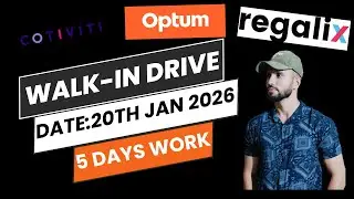 Optum | Regalix | Cotiviti | Sagality | Mega Walkin Drive From Tomorrow | Date:20th Jan 2026