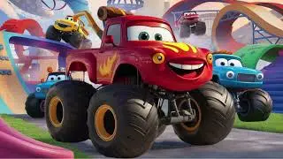 Kids Bedtime Story : Monster Truck Blaze Explores the City