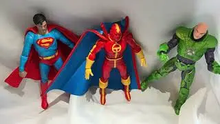 Justice, Superman, and red tornado
