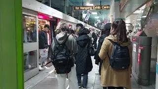 台北捷運 文湖線 南京復興站 下班尖峰時刻人潮(往南港展覽館方向) [BR11 TN]