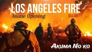 Los Angeles Fire Anime Opening | Akuma No Ko | Attack on Titan Ending 7