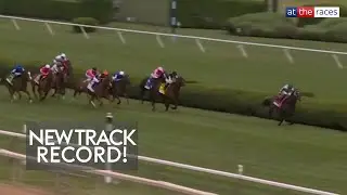 COGBURN breaks the track record to win the Jaipur Stakes at Saratoga