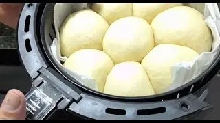 PÃO CASEIRO  FEITO NA AIRFRYER / PRONTO EM 15 MINUTOS