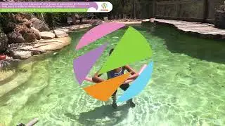Aqua Instructor Tip -  Grab your noodle for a suspended move that opens the hips and works the Abs💦🤩