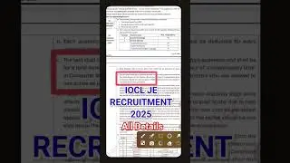 iocl je form fill up 2025| iocl je new recruitment 2025| iocl je new vacancy 2025| iocl je salary