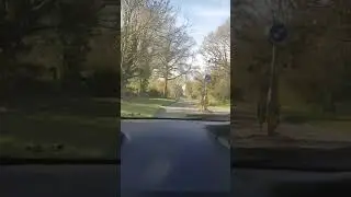Empty Road whilst going to work at Crawley Hospital UK During 1st Lockdown March 2020.