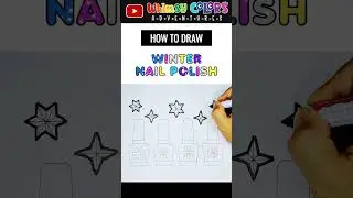 How to Draw Winter Nail Polish for Beginners | Step-by-Step Easy Drawing Tutorials