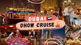 Dubai Marina Cruise Experience | dhow cruise 🇦🇪 | Dubai Creek ⛵️ | dinner dhow cruise dubai | vlog