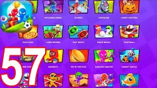 Stickman Party - Gameplay Walkthrough Part 57 - Random Funny MiniGames 1 2 3 4 Plyer Free New Update