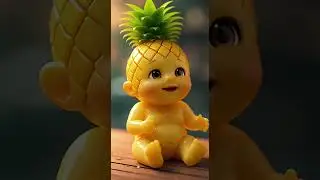 Pineapple Baby Eating ASMR 🍍 Cute AI Video | #shorts #asmr