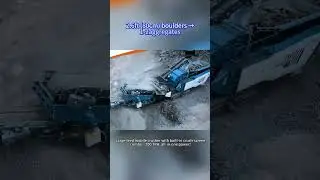 🦾💥🚜 800MM GIANT BOULDERS &rarr; 12/13MM STONES。#machine #stone #mining #factory #mobile #crusher