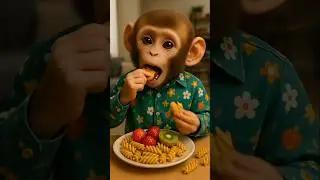 Mini Monkey&rsquo;s Pasta Whirls! 🍝🐵💫 Silly Slurp Fun! 🎉 PastaTime
