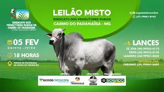 LEILÃO MISTO - SINDICATO DOS PRODUTORES RURAIS DE CARMO DO PARANAÍBA/MG - 05/02/2026