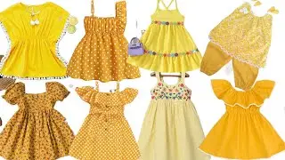 Latest baby frock Designs yellow color 2025/Baby girl yellow dress designs/ yellow frock designs