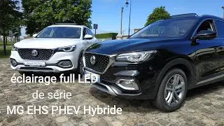 PRÉSENTATION du MG EHS hybride, éclairage et ambiance en conduite nocturne...