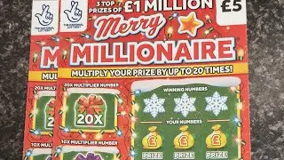 merry millionaire scratch cards &pound;10 in play