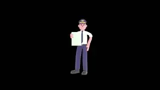 3D Cartoon Male Character Turntable | Pilot Presentation Ready Pose Model