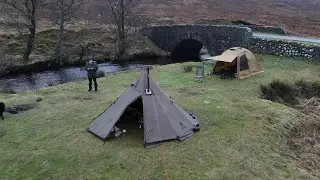 Scottish Wildcamp in the rain......Naturehike Dune and One Tigris Hot Tents....