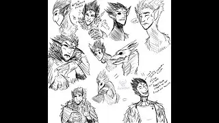 Art Timelapse - Malphas Warm Up Sketches