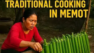 Cooking Bamboo Rice Traditional, For People Memot District