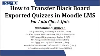 A - Quiz Creation from BB to LMS Moodle - IU Summer 2024