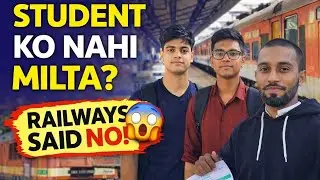 Can Students Really Get Railway Concession in India? 😱 Truth at Station ? #travel #viral #vlog