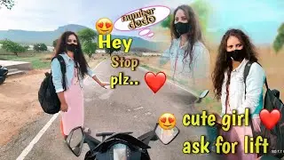 Cute Stranger Girl🧍‍♀️ Asking For Lift on Ktm Rc | Helping Cute Girl 😍 | Biker Help Cute Girl ❤️