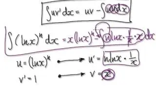 Video 1891 - Integration by Parts - (lnx)^n