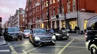 Walking on North Row Street towards Marble Arch London