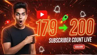 Subscriber Count Live Today | 179 to 200 Goal 🎯