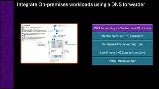 Integrate On premises workloads using a DNS forwarder