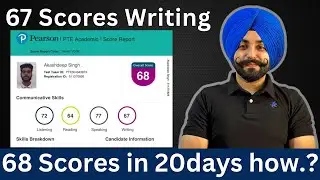 PTE exam review Akashdeep singh, 68 Scores in 20 days, new templates ( Gurwinder PTE )
