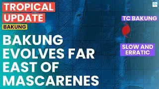 Strong Tropical Cyclone Bakung Evolving Far East of Mauritius...