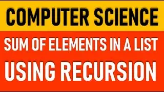 sum of elements of the list using recursive function.