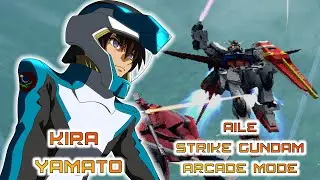 Kira Yamato Aile Strike Gundam Arcade mode:Gundam Seed Rengou Vs Z.A.F.T