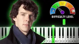 Sherlock BBC - Opening Theme | EASY MEDIUM Piano Tutorial + Sheet Music (PDF)