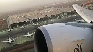 Empty Emirates 777 Flight Take Off from Jeddah KAIA Intl