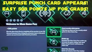 Welcome to Xbox Game Pass Microsoft Rewards Punch Card - 500 Easy Points up for Grabs!